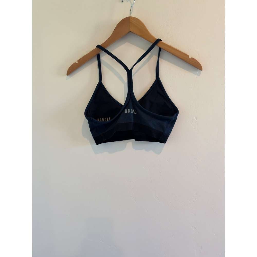 NOBULL Womens Navy Blue Y-Back Racerback Sports Bra Size Small Workout Gym